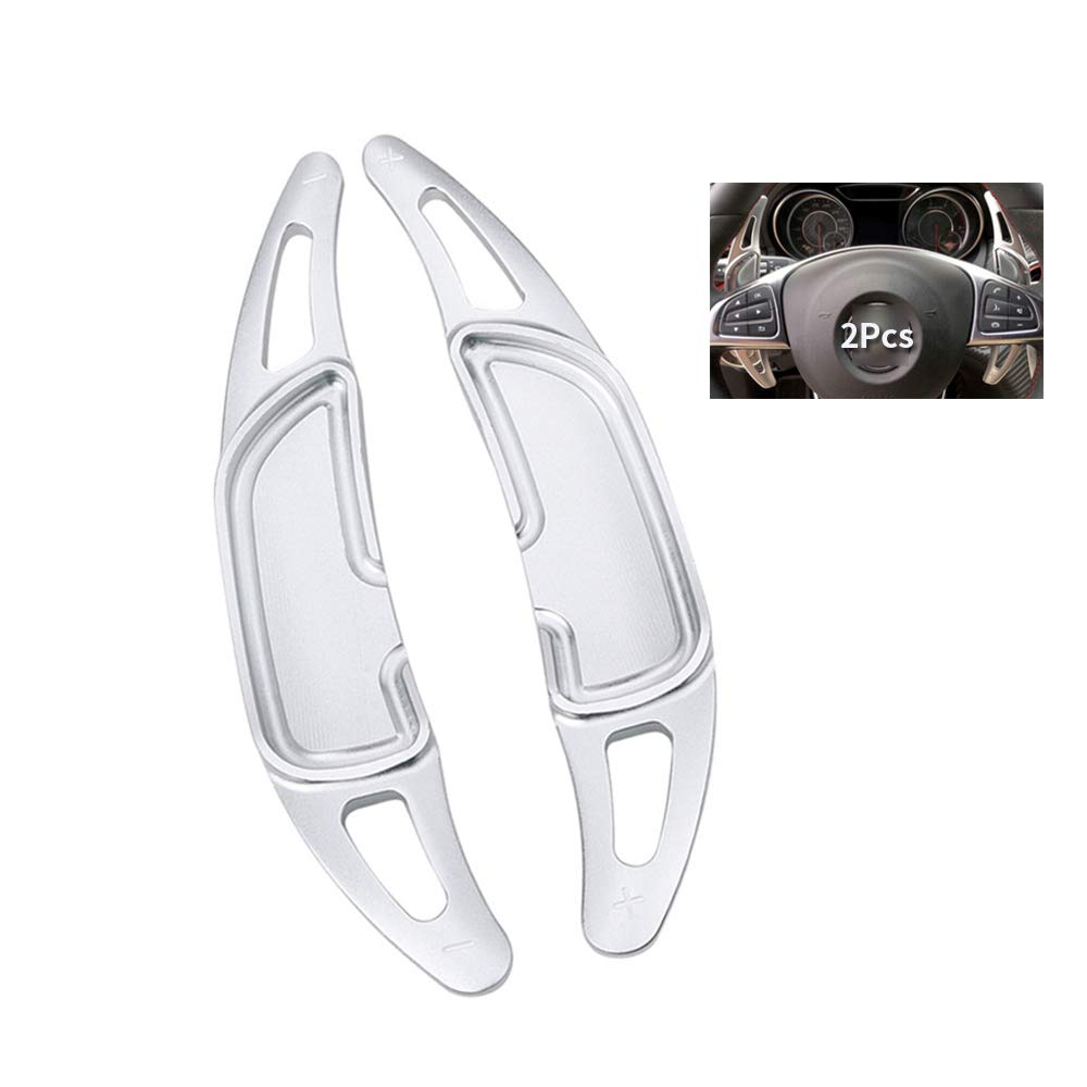 HIBEYO Metall Ersatzsatz Lenkräder Schaltwippen für Mercedes Benz 2015-up AMG CLA45 C63 C43,2016-up AMG E63 E53 E43 Schaltwippen Verlängerung Shift Paddle Rennsport Lenkräder Schaltpaddel Silber HIBEYO Metall Ersatzsatz Lenkräder Schaltwippen für Mercedes Benz 2015-up AMG CLA45 C63 C43,2016-up AMG E63 E53 E43 Schaltwippen Verlängerung Shift Paddle Rennsport Lenkräder Schaltpaddel Silber von HIBEYO