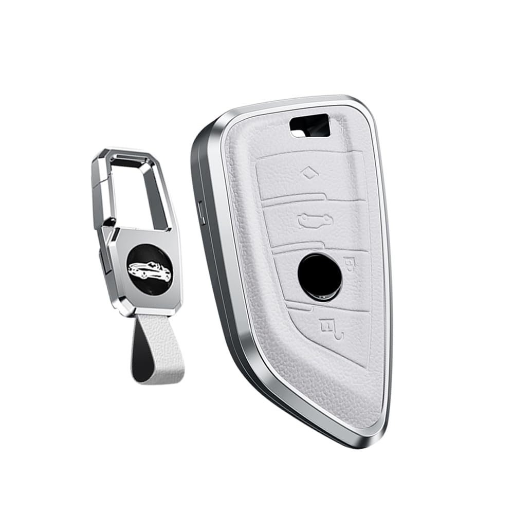 HIBEYO Smart Autoschlüssel Hülle Geeignet für BMW,Schlüsselhülle Cover für 1er 2er 3er 4er 5er 6er 7er X1 X2 X3 X4 X5 X5M X6 X6M GT M5 Schlüsselgehäuse Schlüsselanhänger Schlüsselbox Leder (Weiß) HIBEYO Smart Autoschlüssel Hülle Geeignet für BMW,Schlüsselhülle Cover für 1er 2er 3er 4er 5er 6er 7er X1 X2 X3 X4 X5 X5M X6 X6M GT M5 Schlüsselgehäuse Schlüsselanhänger Schlüsselbox Leder (Weiß) von HIBEYO