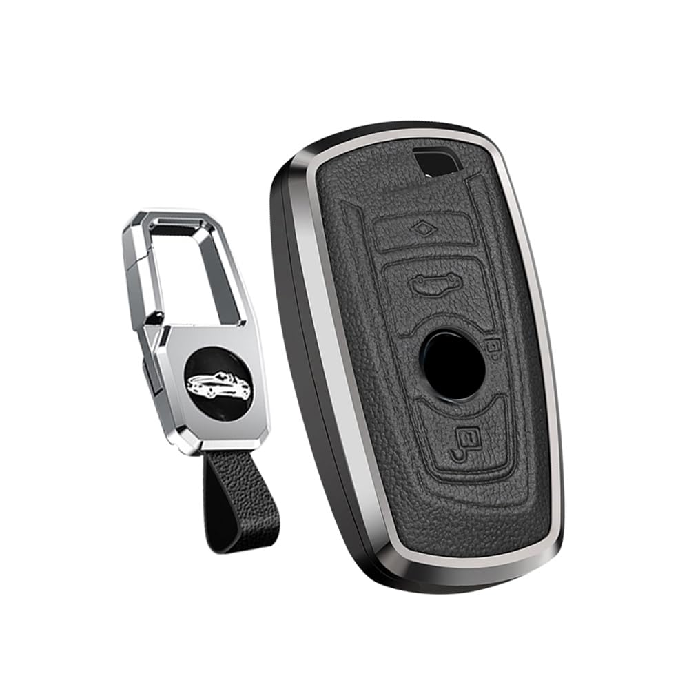 HIBEYO Smart Autoschlüssel Hülle Geeignet für BMW,Schlüsselhülle Cover für 1er 2er 3er 4er 5er 6er 7er X3 X4 M5 M6 3GT 5GT Schlüsselgehäuse Schlüsselanhänger Schutzhülle Schlüsselbox Leder(Schwarz) HIBEYO Smart Autoschlüssel Hülle Geeignet für BMW,Schlüsselhülle Cover für 1er 2er 3er 4er 5er 6er 7er X3 X4 M5 M6 3GT 5GT Schlüsselgehäuse Schlüsselanhänger Schutzhülle Schlüsselbox Leder(Schwarz) von HIBEYO