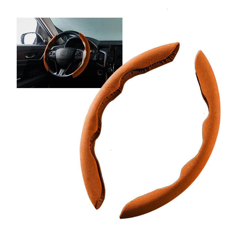 HIBEYO Universal Auto Lenkradhülle Leder Lenkradabdeckung Anti RutschLenkradbezug Lenkradschoner segmentierter Lenkradschutz personalisierte Lenkrad Booster Cover Auto zubehör Innenraum-Braun HIBEYO Universal Auto Lenkradhülle Leder Lenkradabdeckung Anti RutschLenkradbezug Lenkradschoner segmentierter Lenkradschutz personalisierte Lenkrad Booster Cover Auto zubehör Innenraum-Braun von HIBEYO