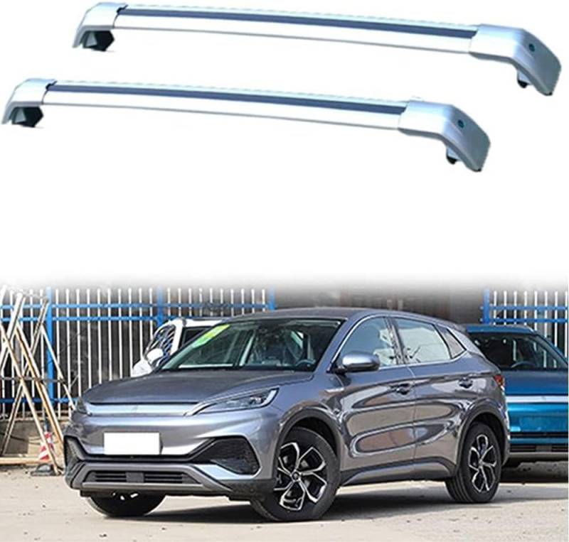 Auto Dachträger für BYD Yuan Plus 2022+,Hochwertig Aluminium LastenträGer Querträger,Hochstabile Dachgepäckträger RelingträGer ZubehöR,C Silver von HIENHD