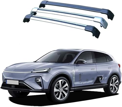 Auto Dachträger für MG Marvel R MG Marvel Leistung 2021+,Hochwertig Aluminium LastenträGer Querträger,Hochstabile Dachgepäckträger RelingträGer ZubehöR,C Silver von HIENHD