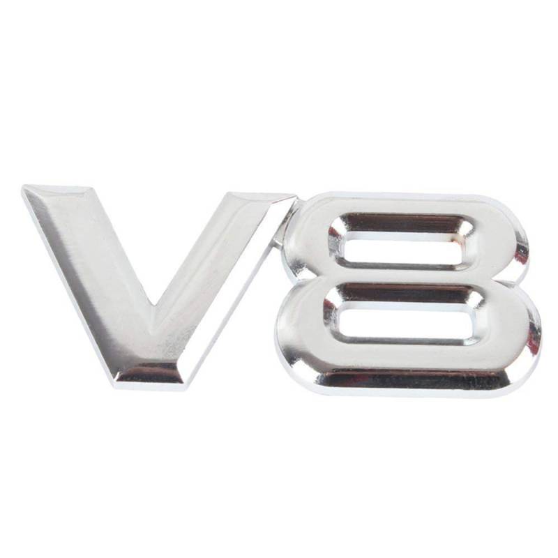 1 Stücke 3D Auto Logo Emblem V8 Metall Aufkleber Abzeichen Karosserie Aufkleber Für Auto von HIGGER