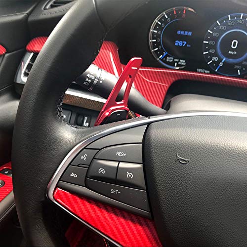 für Corsa F GS Line, Astra K 2015-2020, Insignia B Gsi, Grandland X Hybrid4, Mokka B GS Line 2021-2023 Lenkrad Schaltwippen Paddle Shifter Dekor (Red) von HIGH FLYING