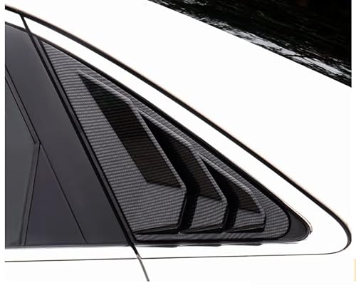 für A3 8V Limousine 2014-2019 (Nicht für Sportback) Seitenscheibe Louvers Auto Windschutzscheibe hinten Vent ABS Kunststoff 2 Stück (Kohlefaserfarbe) von HIGH FLYING