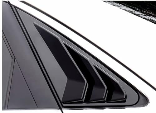 für A3 8V Limousine 2014-2019 (Nicht für Sportback) Seitenscheibe Louvers Auto Windschutzscheibe hinten Vent ABS Kunststoff 2 Stück (Schwarz glänzend) von HIGH FLYING