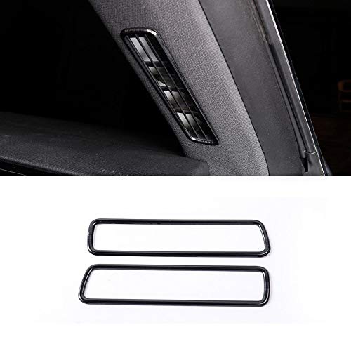 HIGH FLYING für Arteon 2017-2021 / Passat B8 2015-2021 Interieur A Säule A/C Gitter Interieurleisten 2 Stück Edelstahl (Schwarz) von HIGH FLYING