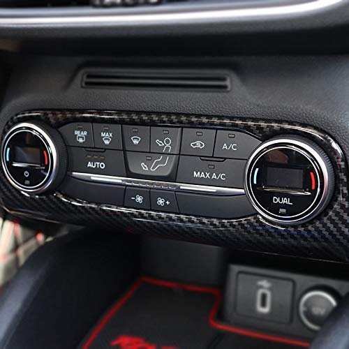 für Focus MK4 2019-2021 Stufenheck/Turnier Kohlefaserfarbe Interieur Mittelkonsole A/C Taste Dekor 1 Stück ABS Kunststoff von HIGH FLYING