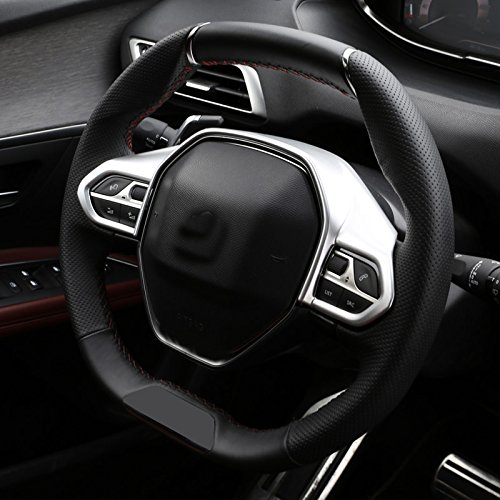 HIGH FLYING für Peugeot 208 2008 II 2021 2022 Interieur Lenkrad Dekor ABS Kunststoff 1 Stück (Silber Matt) von HIGH FLYING