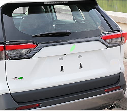 für RAV4 XA50 2019-2024 Obere Heckklappen Zierleiste Kohlefaserfarbe 1 Stück ABS Kunststoff von HIGH FLYING