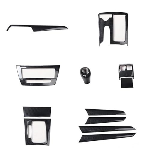 für C-Klasse W204 2011-2014 Interieur Dekor ABS Kunststoff Kohlefaserfarbe (7 Stück) von HIGH FLYING