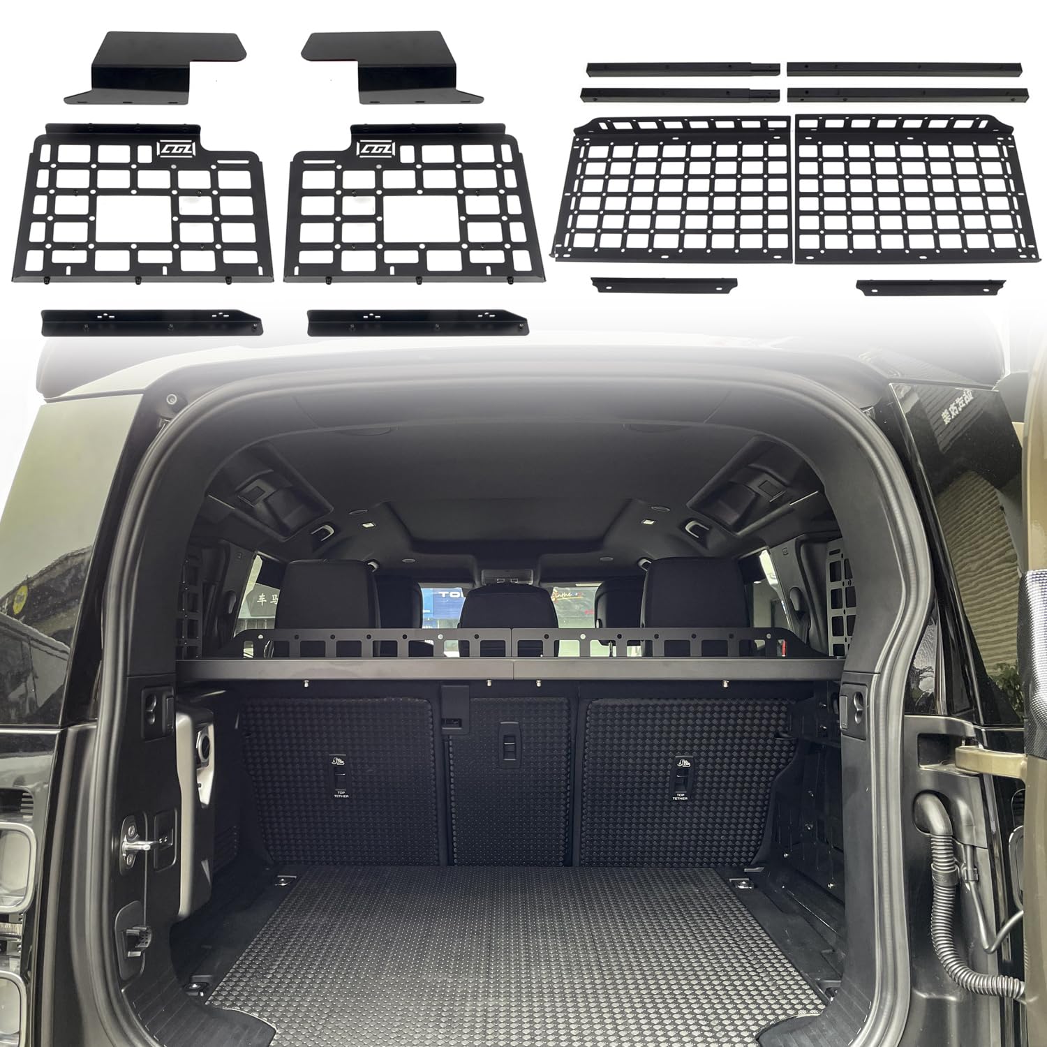für Defender 110 2020-2025 Gepäcknetz Stauraum Kofferraum Metall (Zentrum) von HIGH FLYING