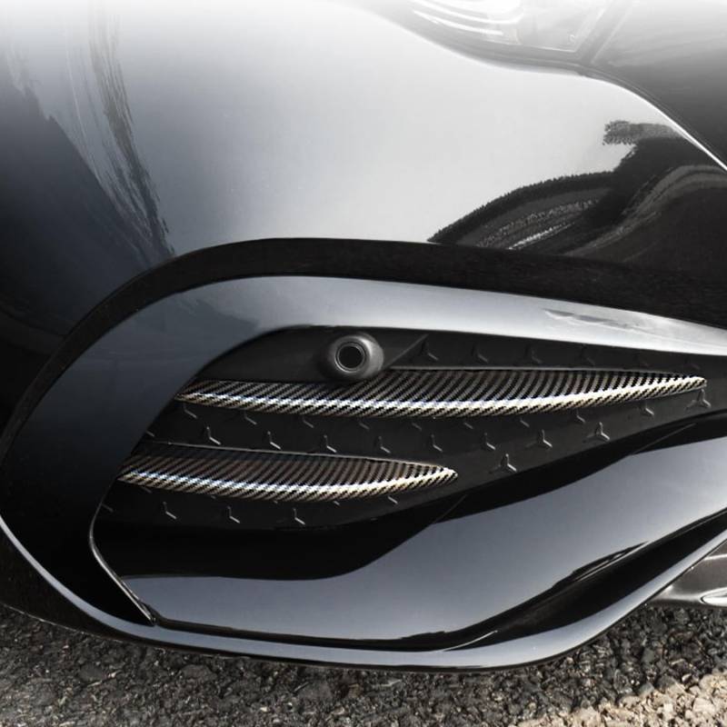 für E-Klasse AMG Line W214 S214 2024 2025 Stoßfänger Zierleiste 2 Stück ABS Kunststoff, nur für AMG Line (Kohlefaserfarbe) von HIGH FLYING