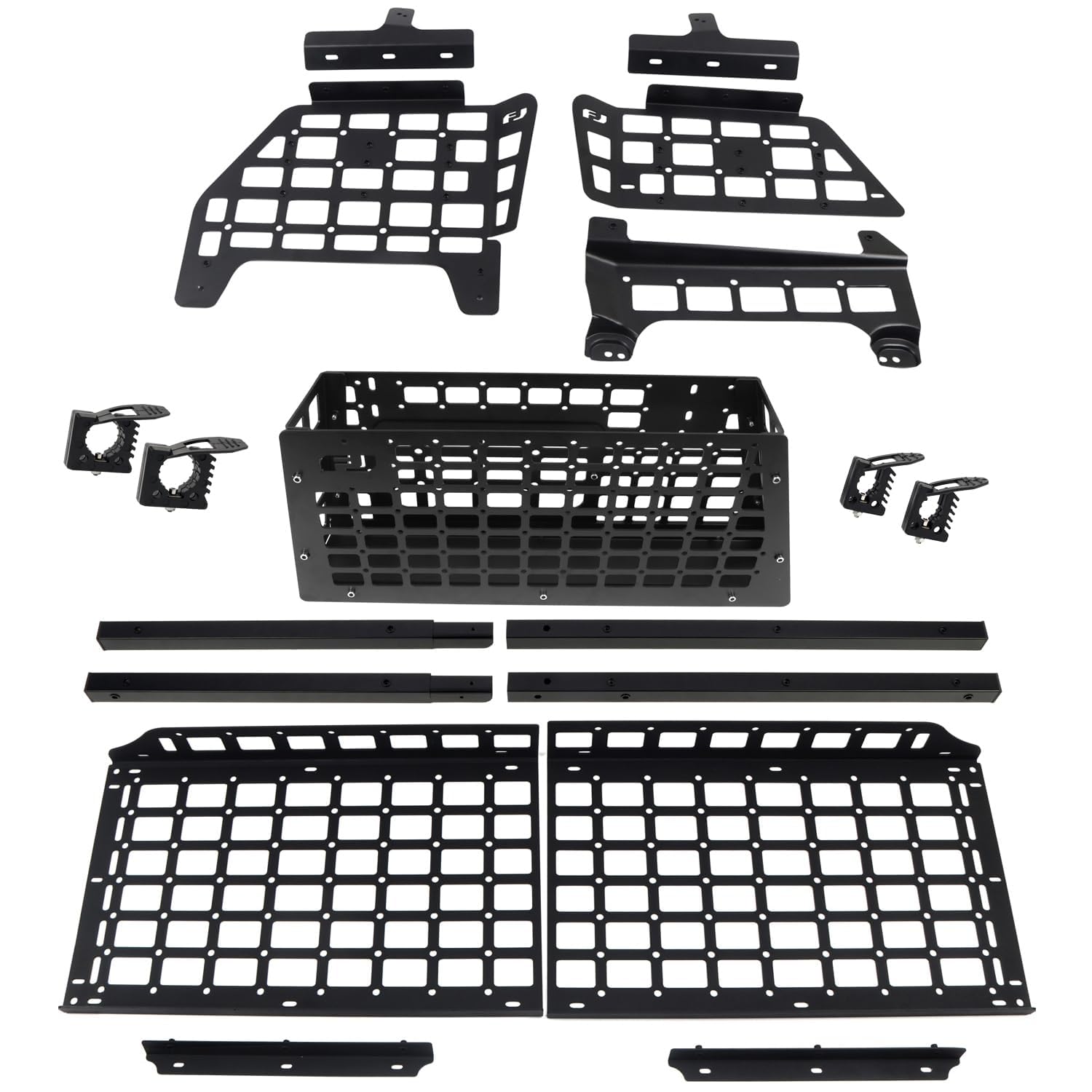 für FJ Cruiser 2007-2018 Gepäcknetz Stauraum Kofferraum Metall (kompletter Bausatz) von HIGH FLYING