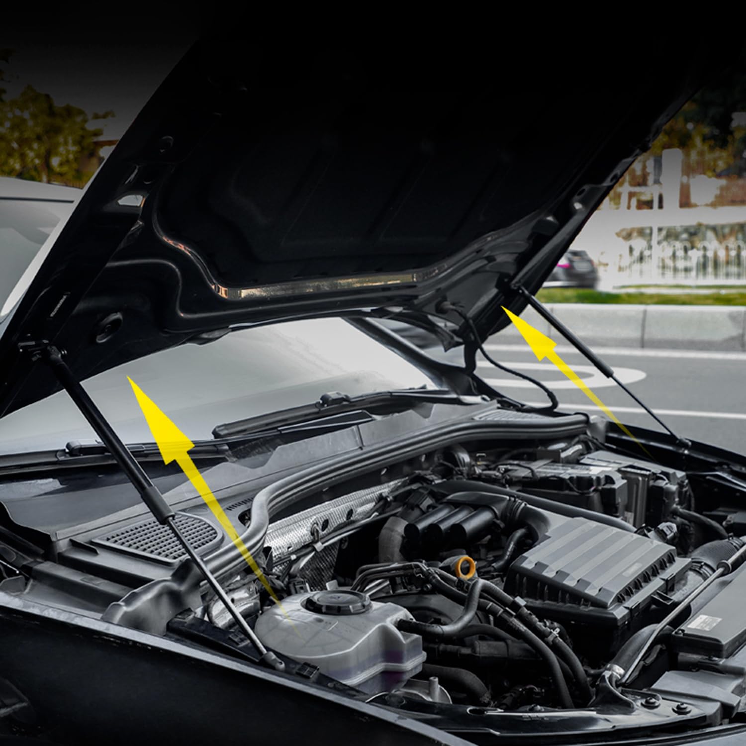 für Golf 8 Mk8 2020-2025 Edelstahl Motorhauben Gasfeder Schwarz 2 Stück für Golf 8 Mk8 2020-2025 Edelstahl Motorhauben Gasfeder Schwarz 2 Stück von HIGH FLYING