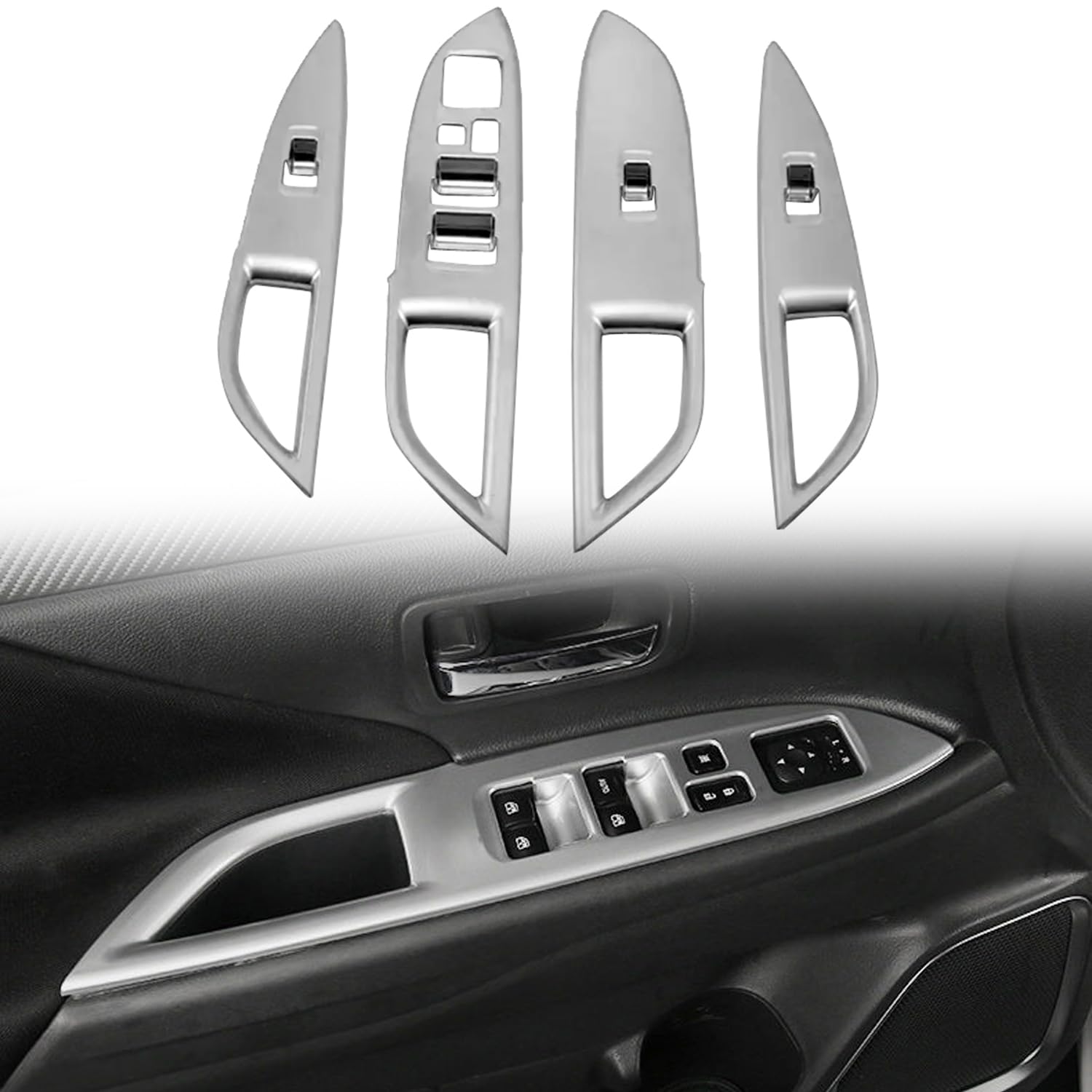 HIGH FLYING für Outlander 3 2016-2021 Interieur Türverkleidungen Dekor 4 Stück ABS Kunststoff Silber Matt HIGH FLYING für Outlander 3 2016-2021 Interieur Türverkleidungen Dekor 4 Stück ABS Kunststoff Silber Matt von HIGH FLYING