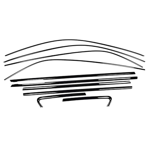 für Q5 8R, FY 2008-2024 Seiten Fenster Zierleisten Edelstahl Schwarz glänzend (für Q5 8R 2008-2016) von HIGH FLYING