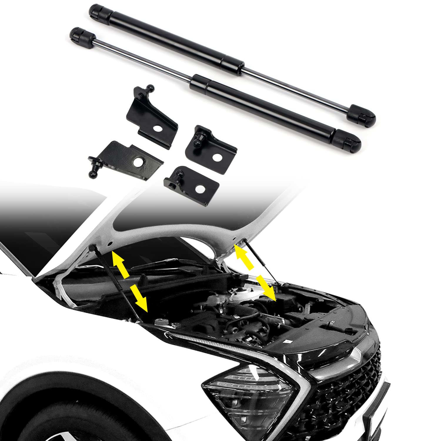 für Sportage NQ5 2022 2023 2024 Edelstahl Motorhauben Gasfeder Schwarz 2 Stück für Sportage NQ5 2022 2023 2024 Edelstahl Motorhauben Gasfeder Schwarz 2 Stück von HIGH FLYING