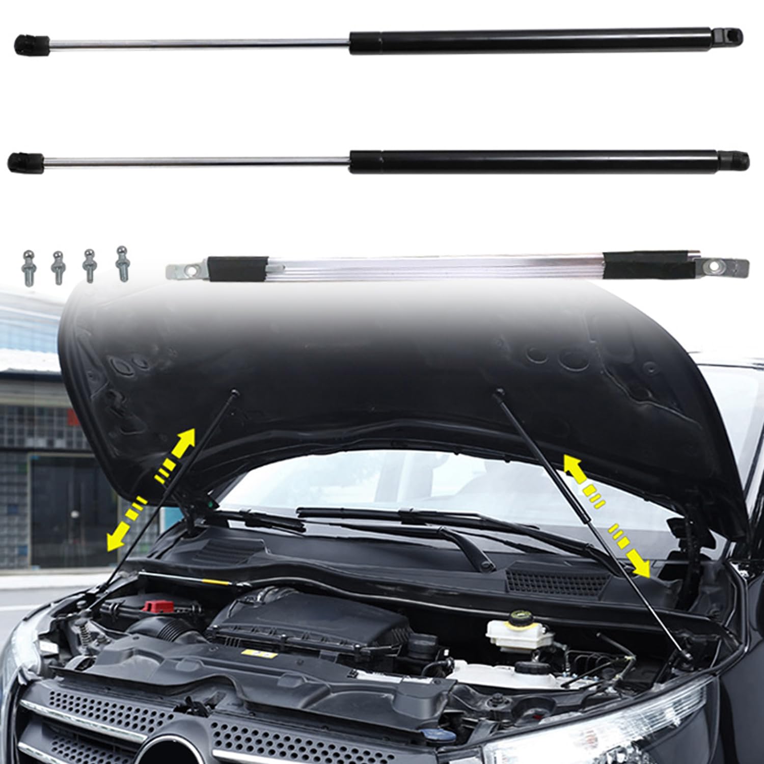 für Vito W447 2015-2023 Edelstahl Motorhauben Gasfeder Schwarz 2 Stück für Vito W447 2015-2023 Edelstahl Motorhauben Gasfeder Schwarz 2 Stück von HIGH FLYING