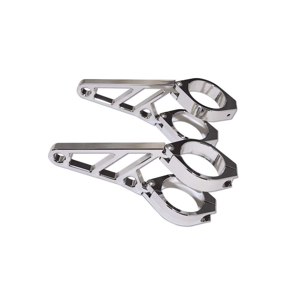 HIGHSIDER CNC Alu Lampenhalter Set kurz 87 x 10mm für 42 - 43mm chrom HIGHSIDER CNC Alu Lampenhalter Set kurz 87 x 10mm für 42 - 43mm chrom von HIGHSIDER