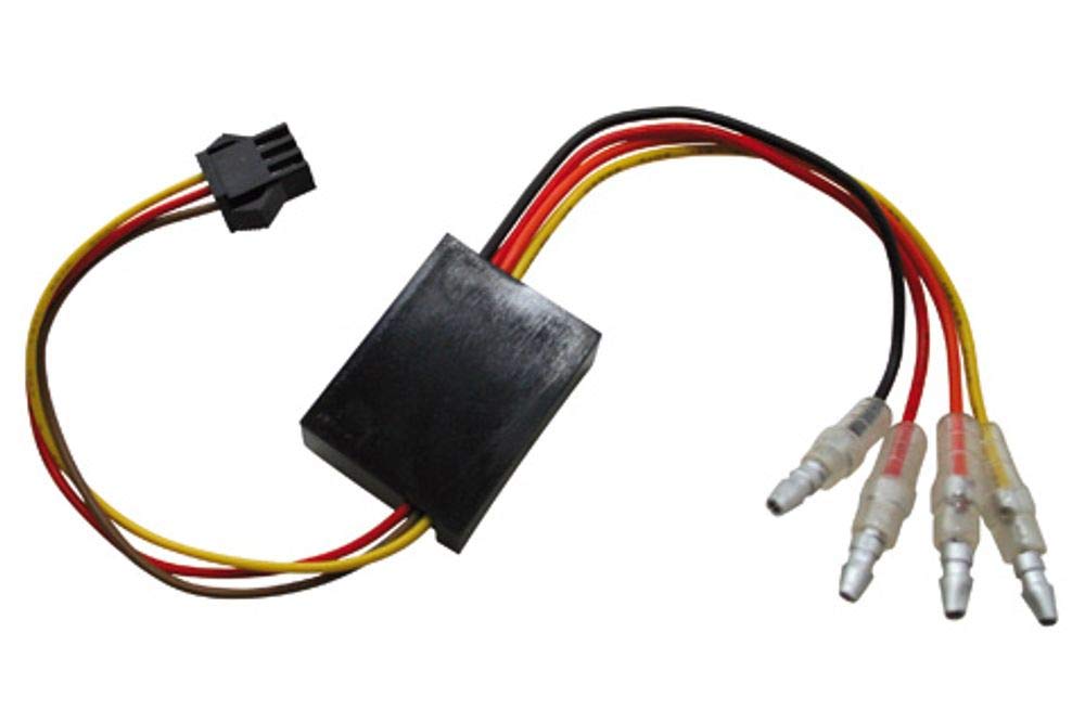 HIGHSIDER Ersatz-Elektronikbox 1 für Rück-, Bremslicht, Blinker Einheit BLAZE, Stecker schwarz von HIGHSIDER