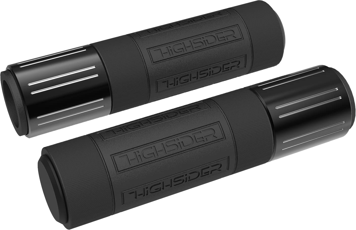 HIGHSIDER Motorrad Lenkergriffe Conero (2er-Pack) (Schwarz glänzend) von HIGHSIDER