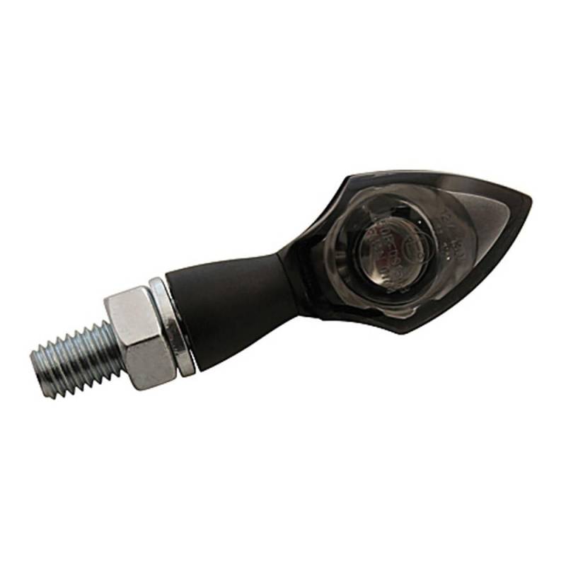 HIGHSIDER Ein-LED-Blinker PEN HEAD, getöntes Glas schwarz von HIGHSIDER