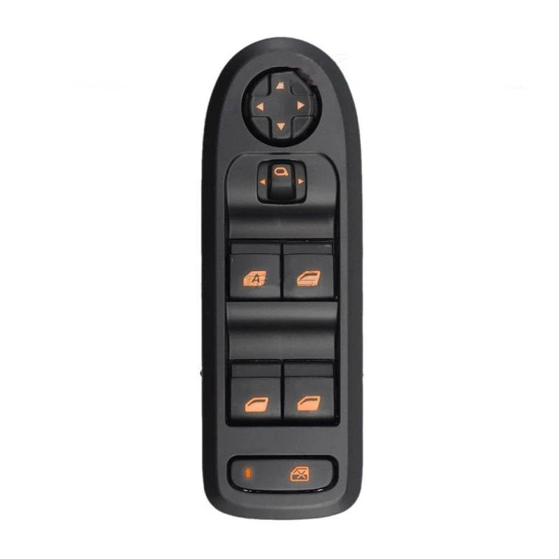 Electric Power Fensterheber Für Peugeot Für 301 2014-2017 98025201ZD Elektrische Fensterheber Schalter Glass Heber Taste 98025189ZD(Orange BackLight) von HIIAW