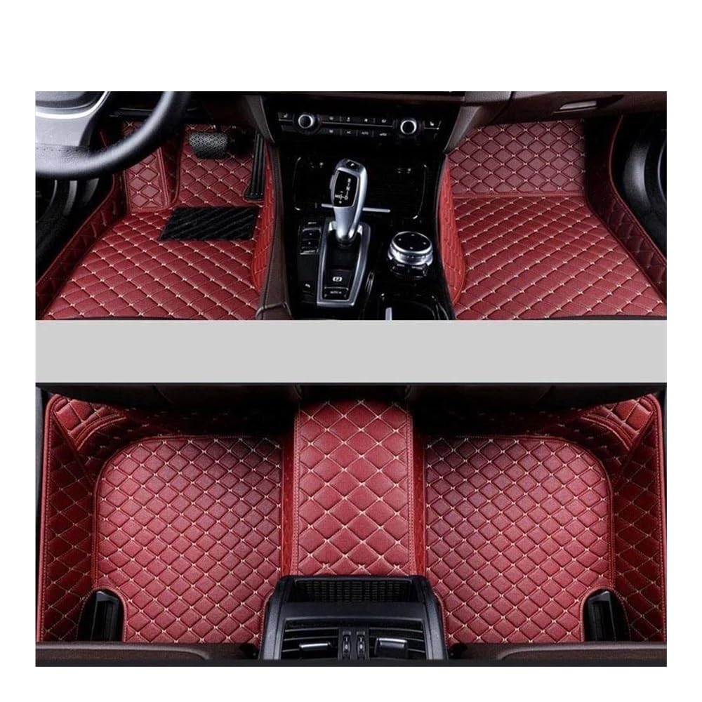 Fußmatten mit Auto Allwetter-wasserdichte Auto-Fußmatten Für Commander 2004–2010 Auto-Teppiche Fuß-Auto-Zubehör(Claret) von HIIAW