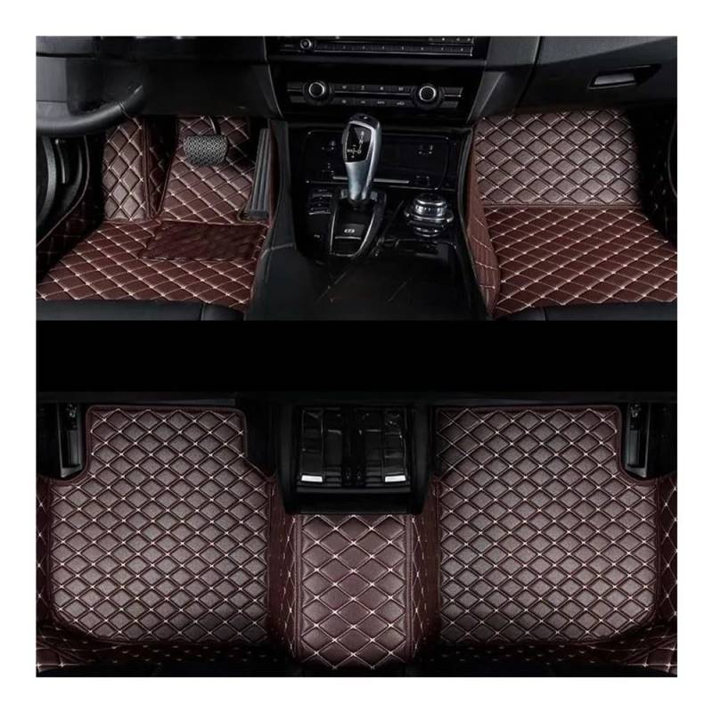 Fußmatten mit Auto Auto Fußmatten Auto Alle Wetter wasserdichte Auto Fußmatten Auto Zubehör Für Suzuki Für SX4 2007-2021 Für Fließheck(Coffee) von HIIAW