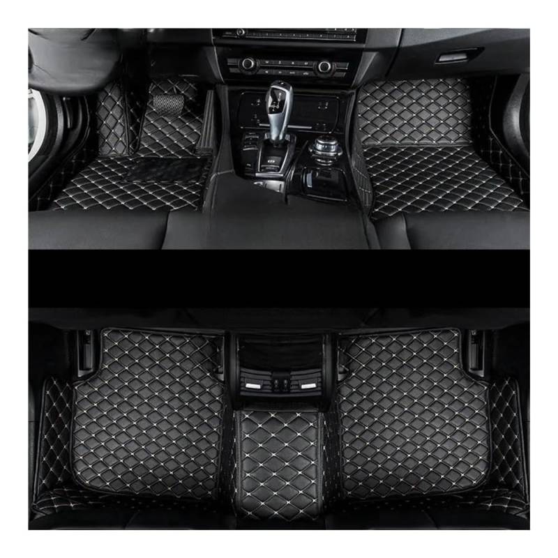 Fußmatten mit Auto Auto Fußmatten Auto Allwetter Wasserdichte Auto Fußmatten Auto Zubehör Für POLO 2001-2009 4th(Black) von HIIAW