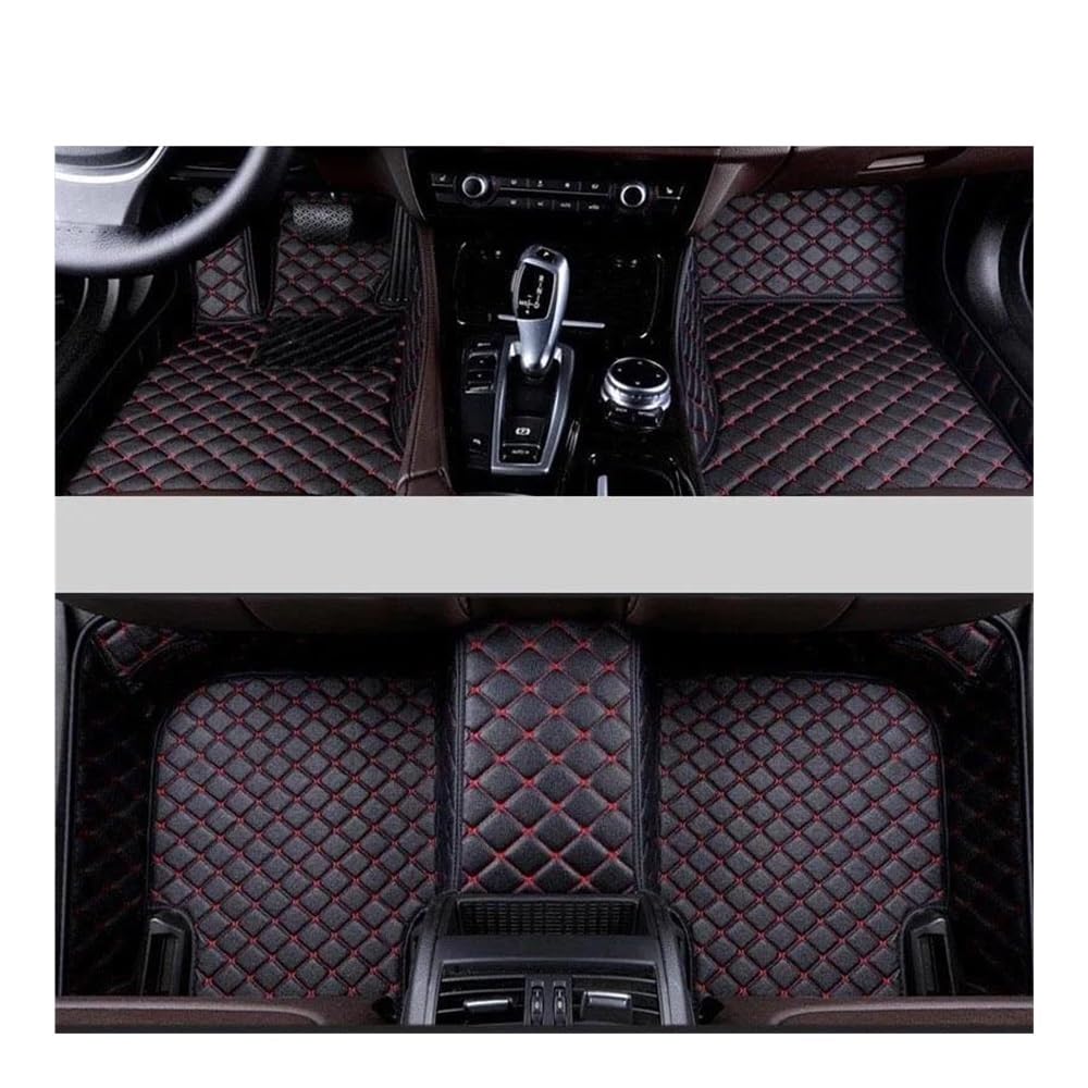 Fußmatten mit Auto Benutzerdefinierte Auto-Fußmatten Für Range For Rover For Sport 2005–2013 Auto-Teppiche Fuß-Auto-Zubehör(Black Red) von HIIAW