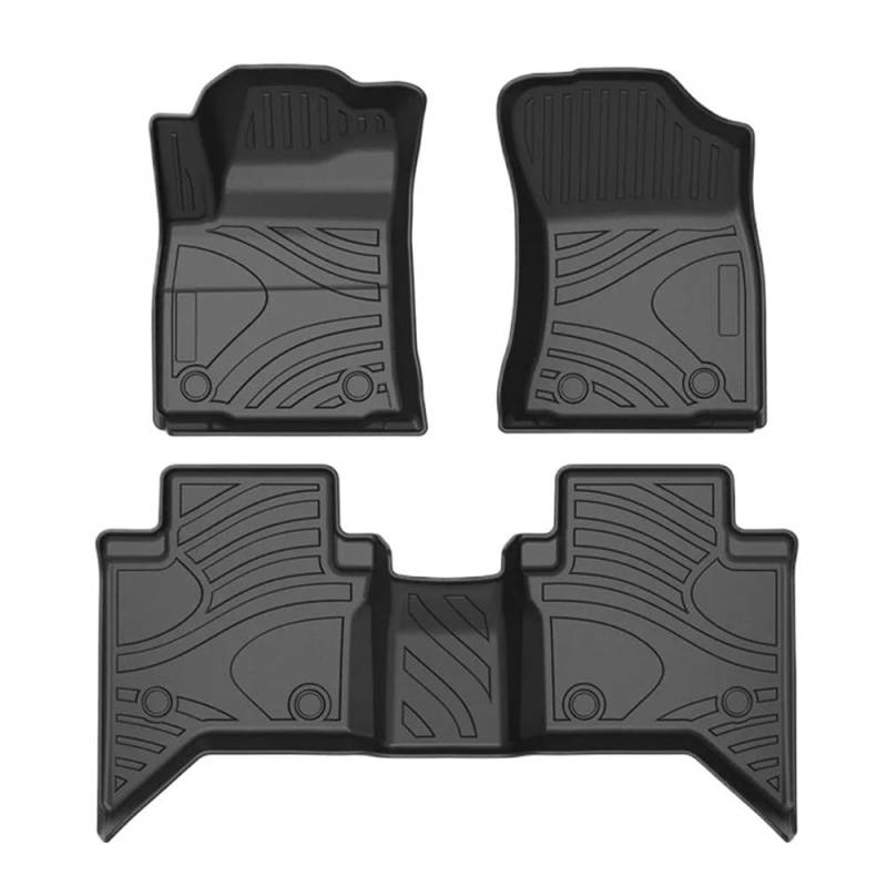 Fußmatten mit Auto Für Hilux 2015-2022 LHD Auto Fußmatten Allwetter TPE Fußmatten Pad Matte Innen Zubehör von HIIAW