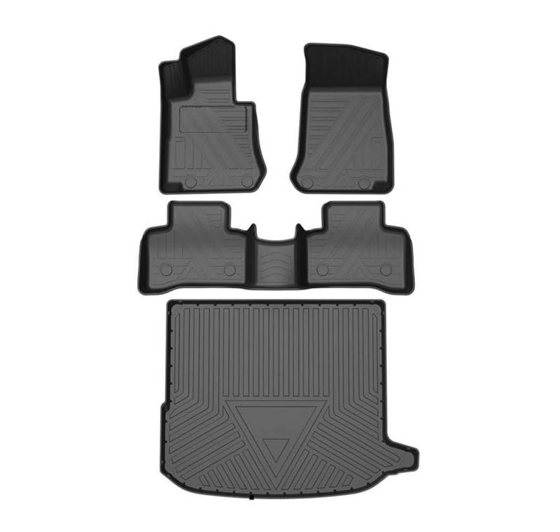 Fußmatten mit Auto Für Hyundai Für Tucson TL 2016-2021 Auto Auto Fußmatten Allwetter TPE Fußmatten Geruchlos Pad Fach Matte Innen Zubehör von HIIAW