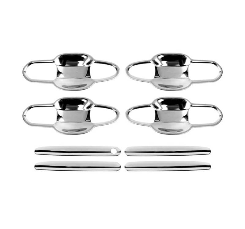 Vorderer Linker Außengriff 2019-2021 2022 2023 2024 Für RAV4 Für XA50 Edelstahl Auto Türgriff Trim Fall Tür Schüssel Abdeckung Streifen Aufkleber(Black) von HIIAW