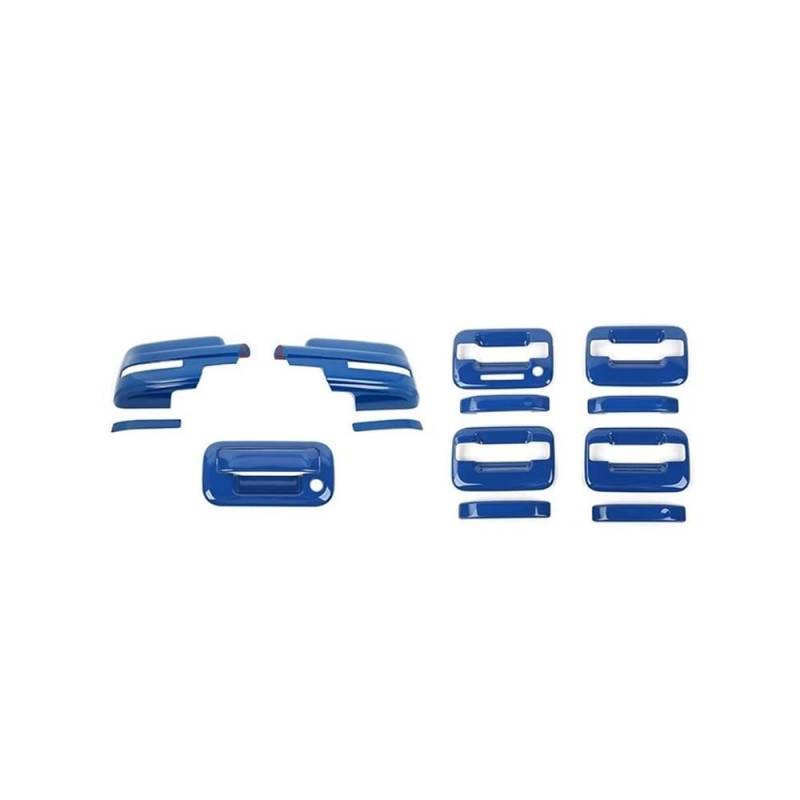 Vorderer Linker Außengriff ABS Außen Reverse Spiegel Shell Tür Heckklappe Griff Shell Dekoration Abdeckung Für Raptor 2009-2014 Auto Zubehör(Blue) von HIIAW