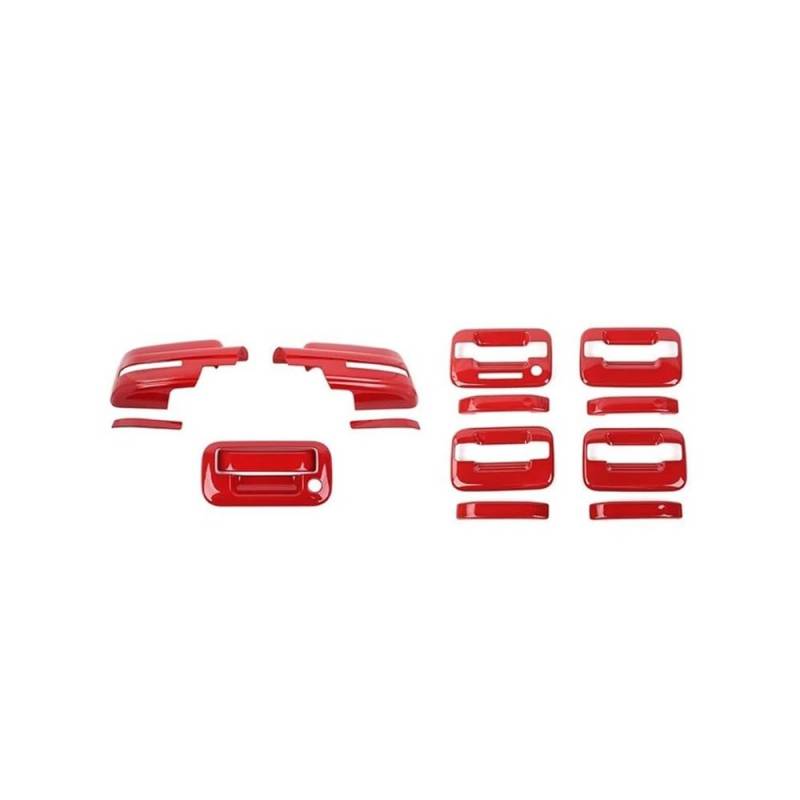 Vorderer Linker Außengriff ABS Außen Reverse Spiegel Shell Tür Heckklappe Griff Shell Dekoration Abdeckung Für Raptor 2009-2014 Auto Zubehör(Red) von HIIAW
