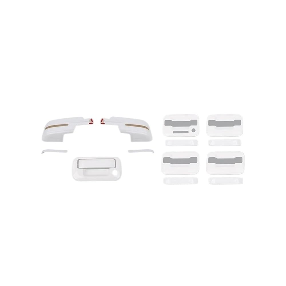 Vorderer Linker Außengriff ABS Außen Reverse Spiegel Shell Tür Heckklappe Griff Shell Dekoration Abdeckung Für Raptor 2009-2014 Auto Zubehör(White) von HIIAW