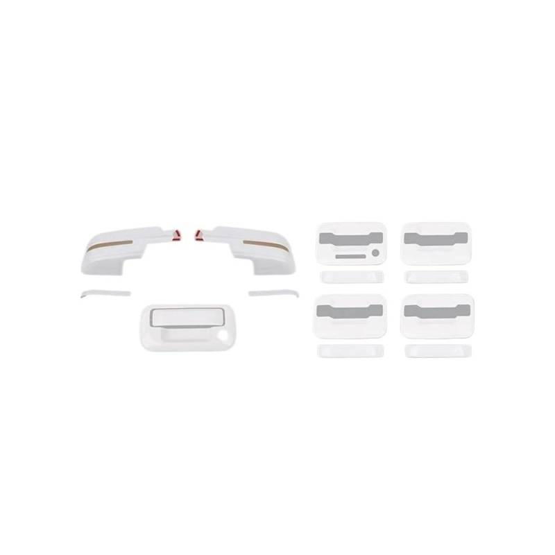 Vorderer Linker Außengriff ABS Außen Reverse Spiegel Shell Tür Heckklappe Griff Shell Dekoration Abdeckung Für Raptor 2009-2014 Auto Zubehör(White) von HIIAW