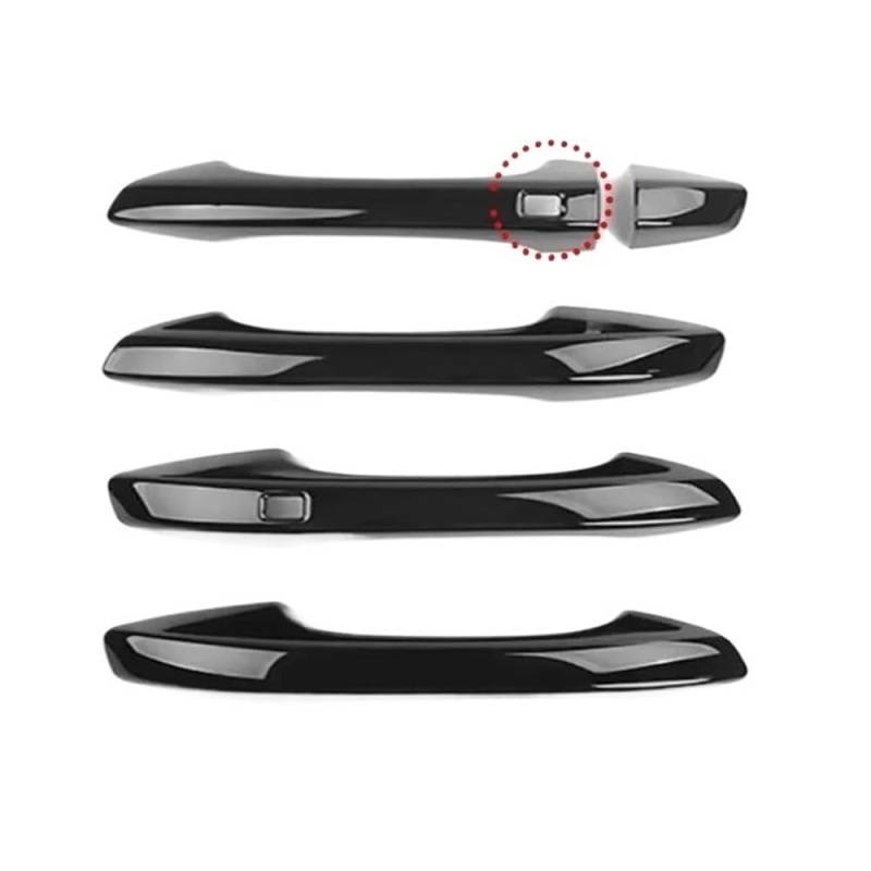 Vorderer Linker Außengriff Äußere Carbon Faser Helle Schwarz Stil Äußere Türgriff Abdeckung Trim Für Kia Für K5 2021-2025 Nur Empfindliche Griff Öffnen(Black) von HIIAW