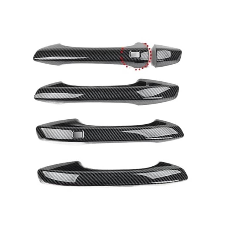Vorderer Linker Außengriff Äußere Carbon Faser Helle Schwarz Stil Äußere Türgriff Abdeckung Trim Für Kia Für K5 2021-2025 Nur Empfindliche Griff Öffnen(Carbon Fiber) von HIIAW