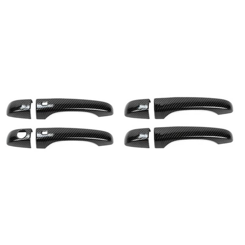 Vorderer Linker Außengriff Auto Türgriff Shell Dekoration Abdeckung Trim Aufkleber Aufkleber Styling Für Chrysler 300C 2011-2023 Auto Außen Zubehör(Carbon Fibre Look) von HIIAW