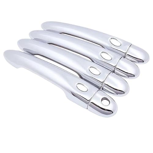 Vorderer Linker Außengriff Chrom Außentür Griff Abdeckung Für Fluence Für SM3 2009-2020 Auto Zubehör Styling Aufkleber Trim Set(1 Keyhole 4 Button) von HIIAW