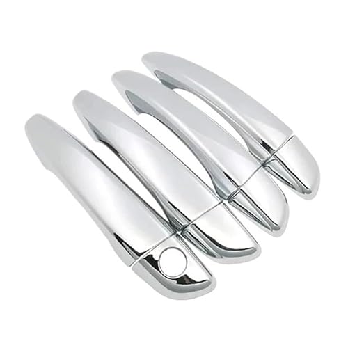 Vorderer Linker Außengriff Chrom Auto Türgriff Abdeckung Trim Für Vauxhall Für Corsa 2020 2021 2022 2023 Chrom Styling Außen Auto Zubehör(Carbon Fiber) von HIIAW