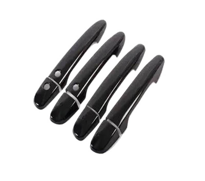 Vorderer Linker Außengriff Für Cx5 2012-2022 Glanz Schwarz Chrom Auto Türgriff Abdeckung Trim Auto Styling Zubehör(Black 2 Buttons) von HIIAW