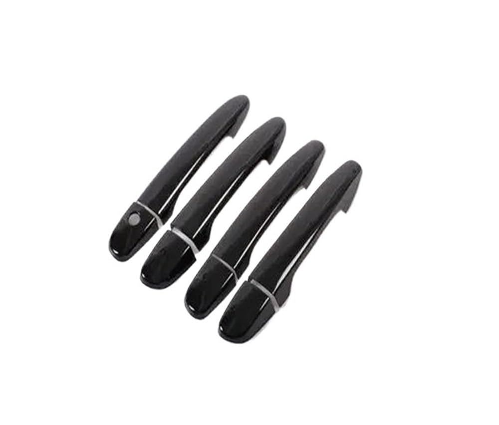 Vorderer Linker Außengriff Für Cx5 2012-2022 Glanz Schwarz Chrom Auto Türgriff Abdeckung Trim Auto Styling Zubehör(Black no Button) von HIIAW