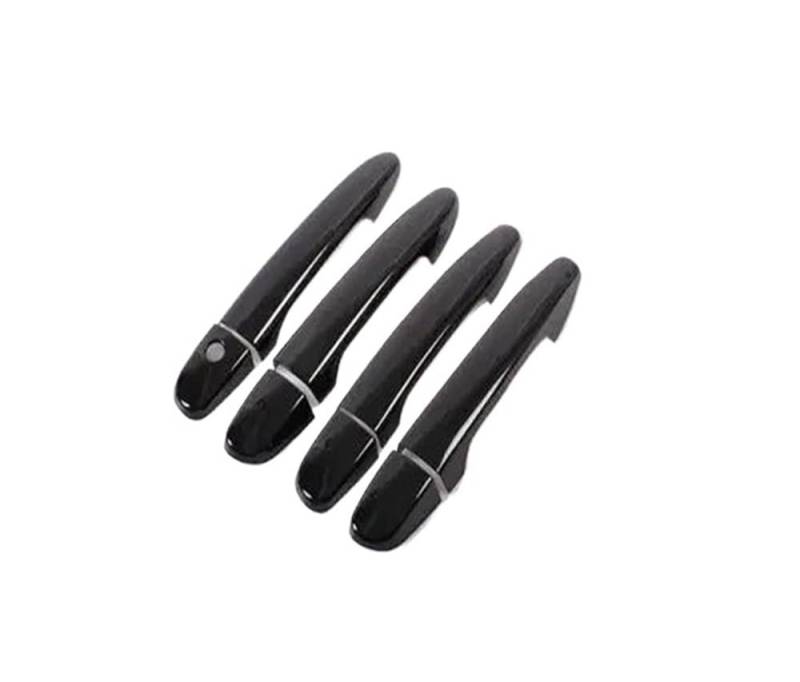 Vorderer Linker Außengriff Für Cx5 2012-2022 Glanz Schwarz Chrom Auto Türgriff Abdeckung Trim Auto Styling Zubehör(Black no Button) von HIIAW