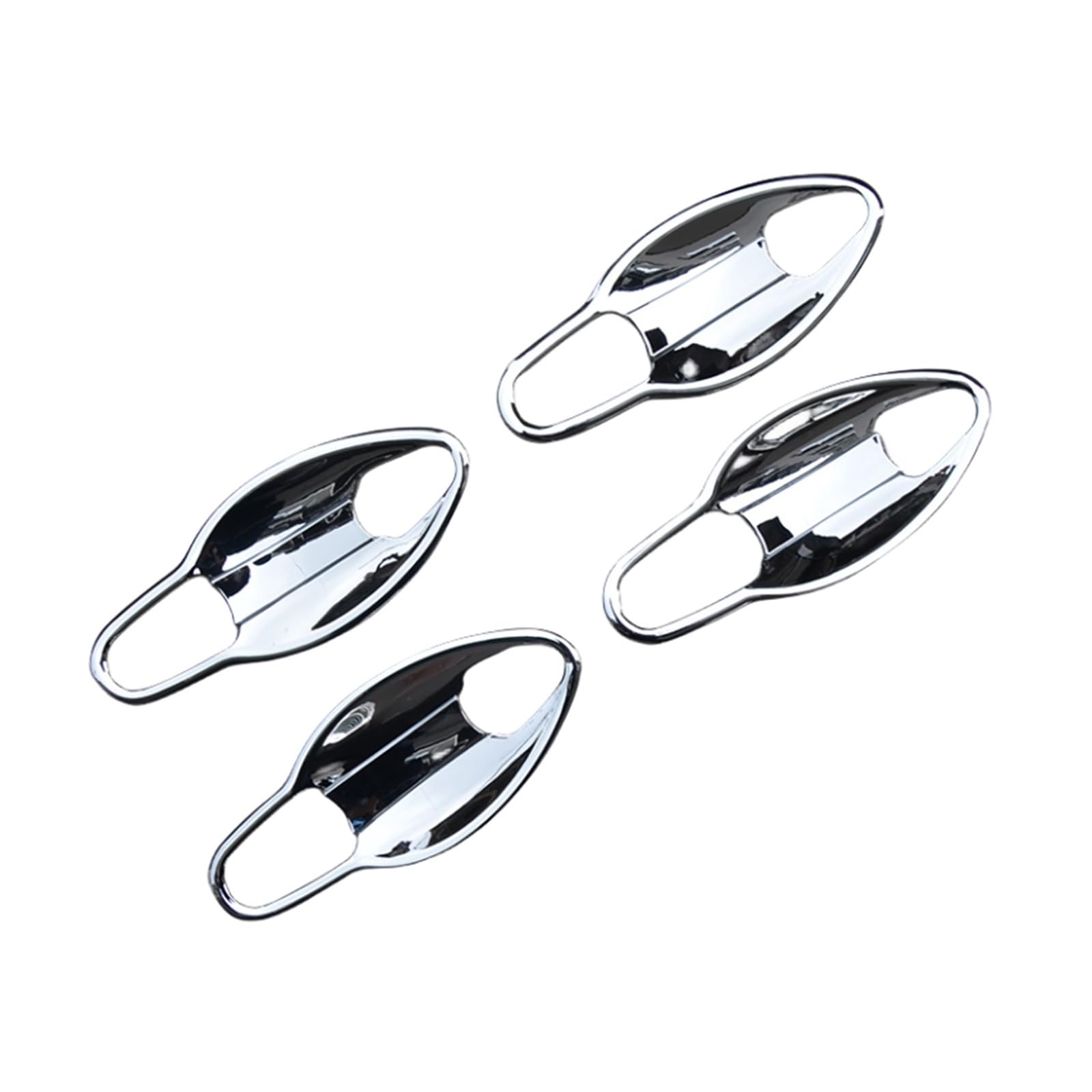 HILLAR Auto Außentürgriffe Für CR-V Für CRV 2012-2016 Glänzend Schwarz Chrom Auto Türgriff Abdeckungen Schüssel Dekor Trim Styling Außentürgriff Auto(Silver Bowl) von HILLAR