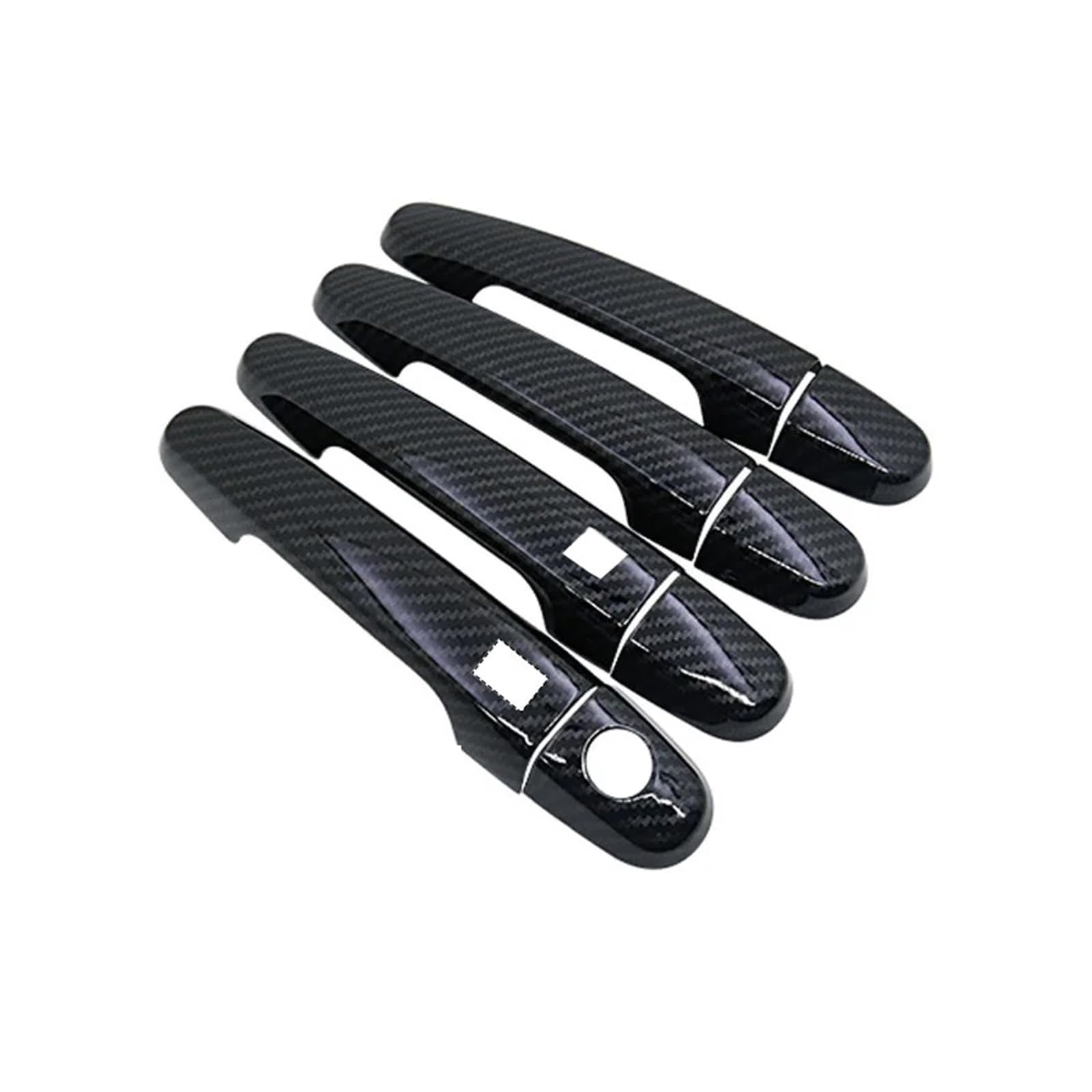 HILLAR Auto Außentürgriffe Für Citroen C1 2014~2022 Auto Nachahmung Carbon Faser Griffe Oder Chrom Türgriffe Abdeckung Auto Zubehör Außentürgriff Auto(2 Smart Button) von HILLAR