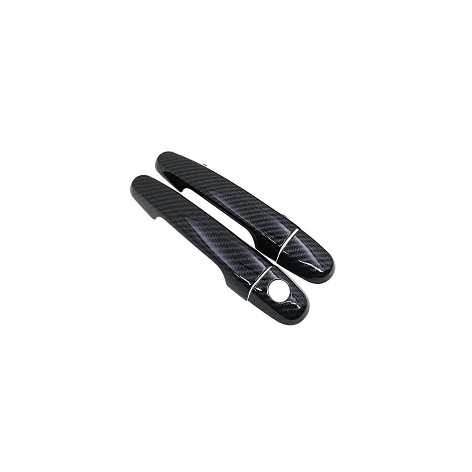 HILLAR Auto Außentürgriffe Für Citroen C1 MK2 2014~2022 Auto Nachahmung Kohlefasergriffe Türgriffe Autotürgriffabdeckung Außentürgriff Auto(1Keyholes 2door) von HILLAR